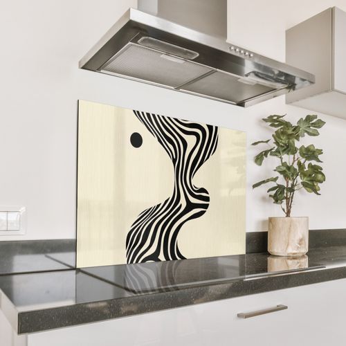 Parafango in alluminio - Beige - Linee - Ondulate - Astratte