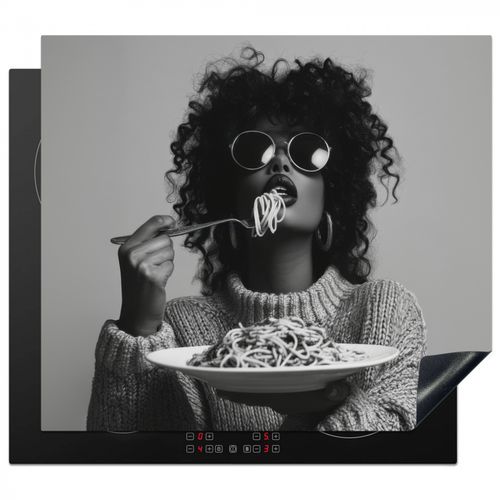 Protezione piano induzione - Donna - Pasta - Nero - Bianco