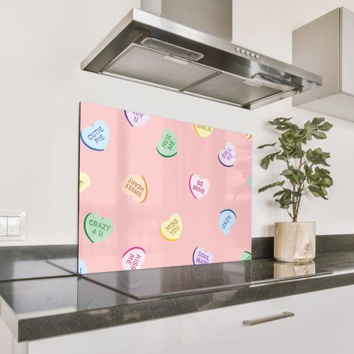 Parafango in alluminio - Cuore - Caramelle - Pastello - Testo