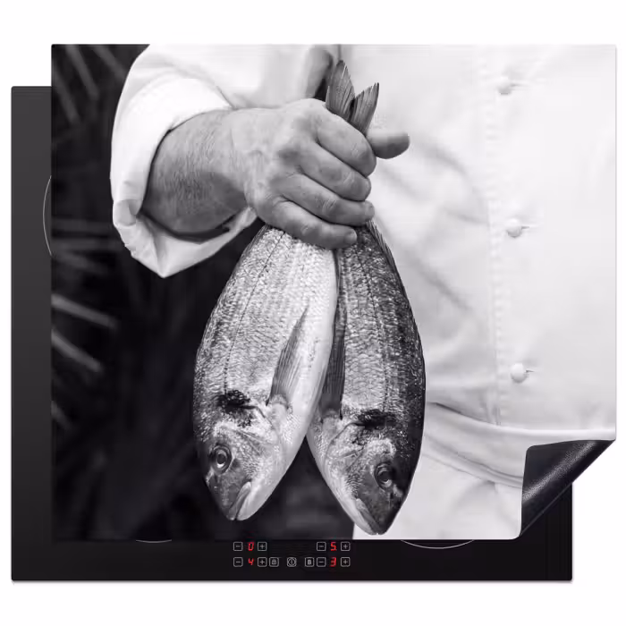 Protezione piano induzione - Pesca - Chef - Nero - Bianco