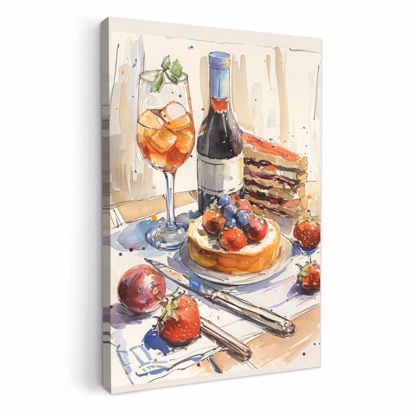 Dipinti su tela - Degustazione in acquerello — 1