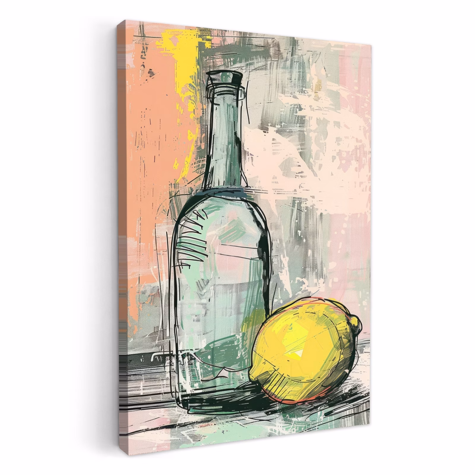Dipinti su tela - Natura morta con limone — 1