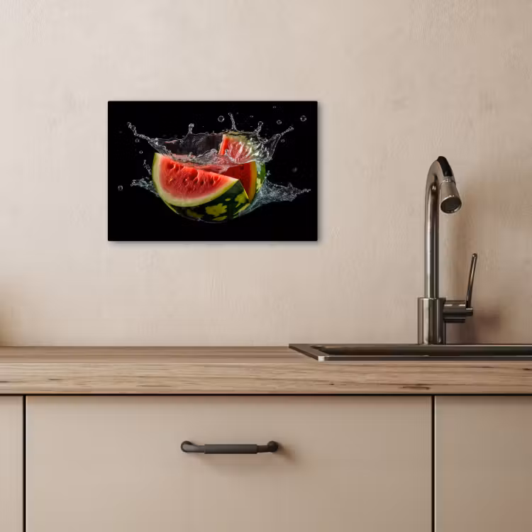 Dipinti su tela - Anguria - Nero - Acqua - Frutta - Melone — 2
