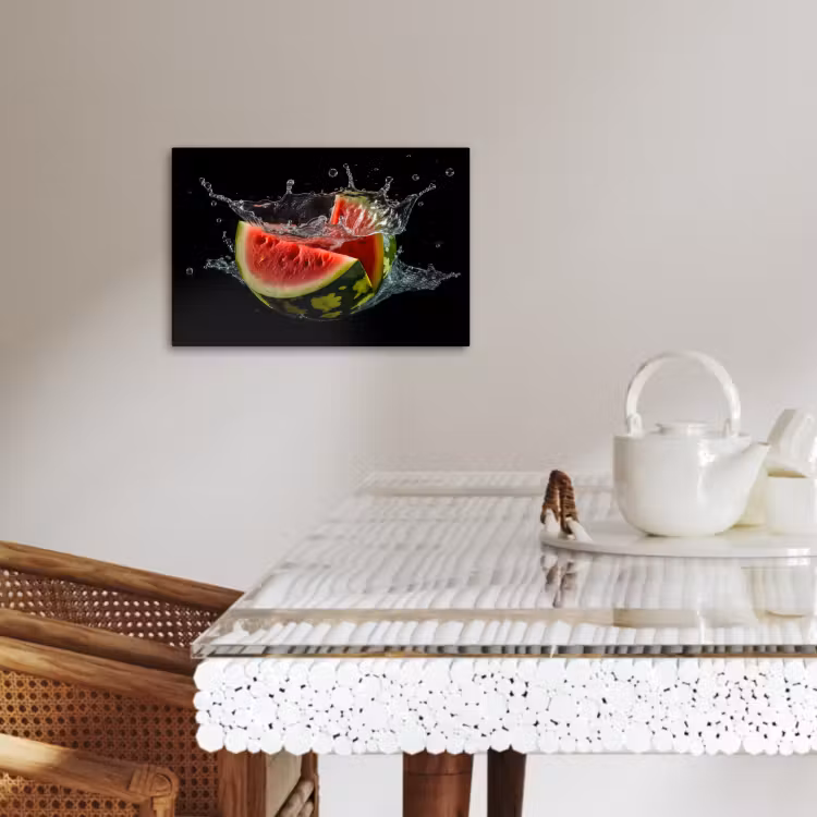Dipinti su tela - Anguria - Nero - Acqua - Frutta - Melone — 3