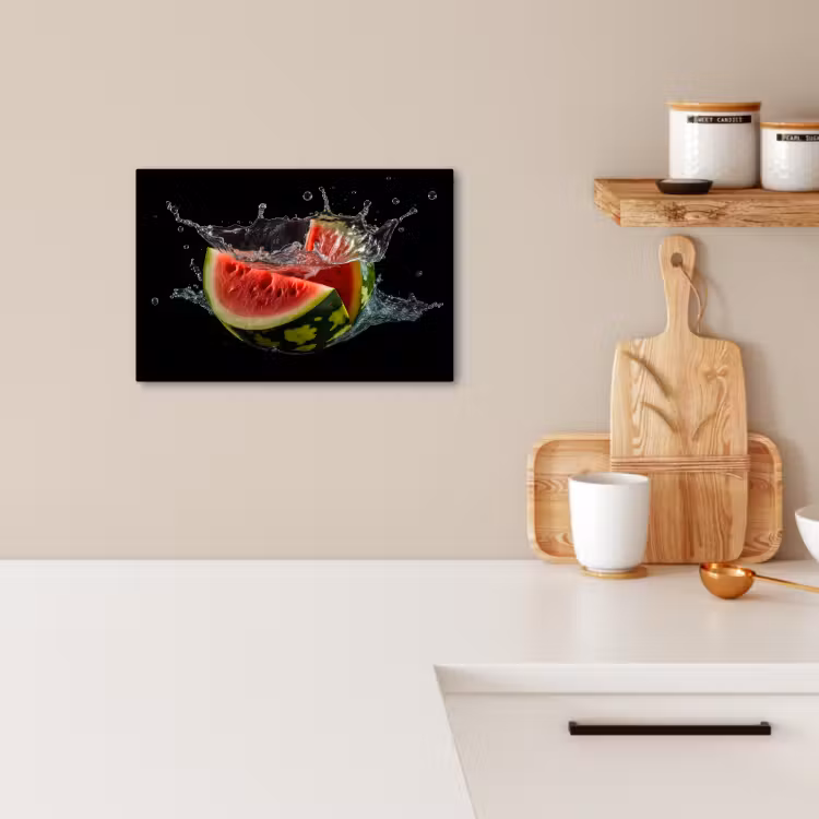 Dipinti su tela - Anguria - Nero - Acqua - Frutta - Melone — 4