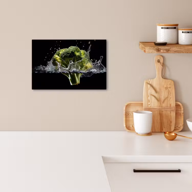 Dipinti su tela - Broccoli - Verde - Acqua - Nero — 2
