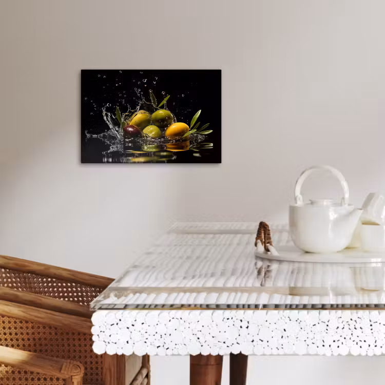 Dipinti su tela - Olive - Verde - Acqua - Nero — 4
