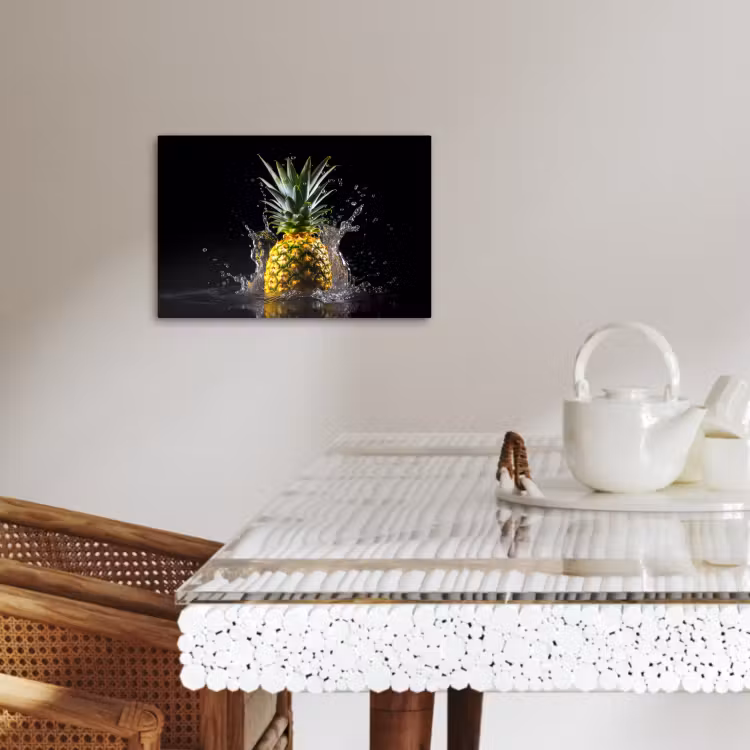Dipinti su tela - Ananas - Frutta - Acqua - Piante - Nero — 3