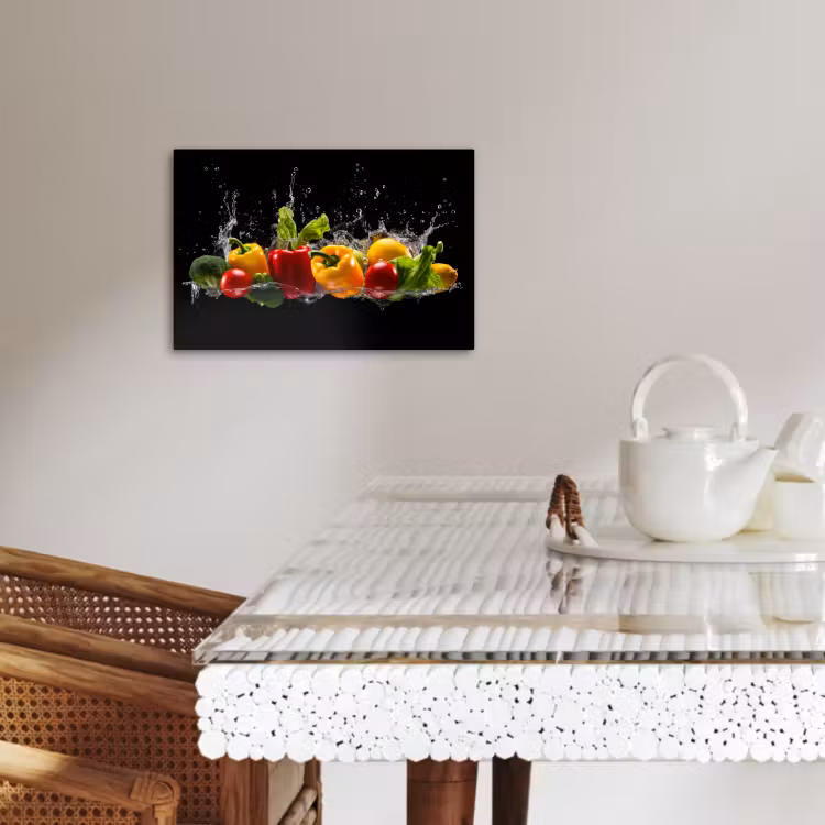 Dipinti su tela - Peperone - Acqua - Vegetale - Nero — 4