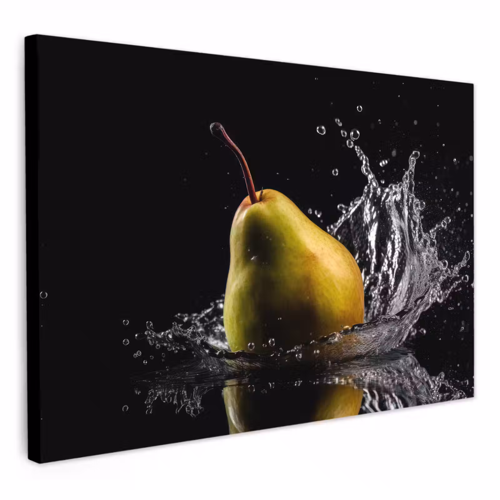 Dipinti su tela - Pera - Frutta - Acqua - Nero — 1