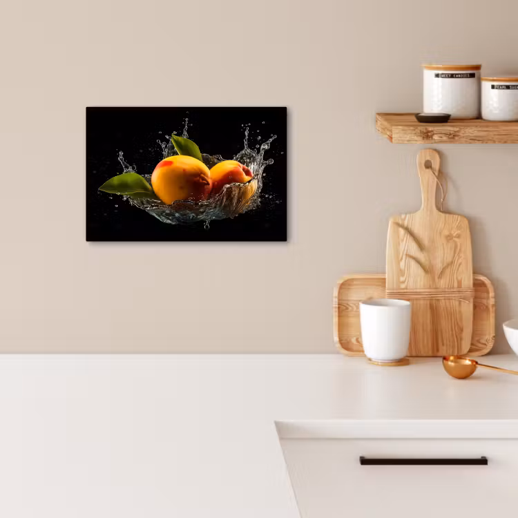 Dipinti su tela - Mango - Frutta - Acqua - Nero - Foglie — 2