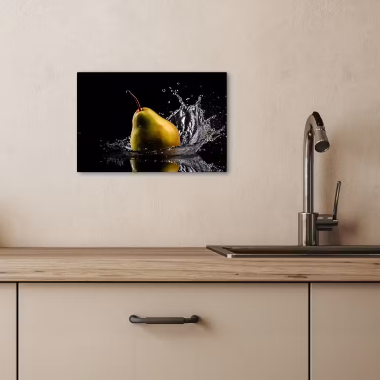 Dipinti su tela - Pera - Frutta - Acqua - Nero — 3