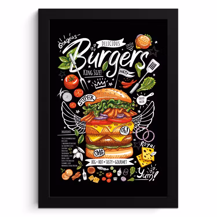 KitchenYeah - Cucina - Cornice per foto - Banchetto di hamburger — 2