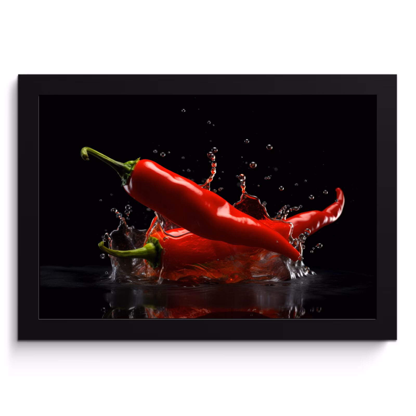 KitchenYeah - Cucina - Cornice per foto - Pepe - Rosso - Nero - Acqua - Vegetale — 1