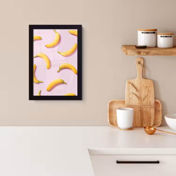 KitchenYeah - Cucina - Cornice per foto - Curva gialla su rosa — 2