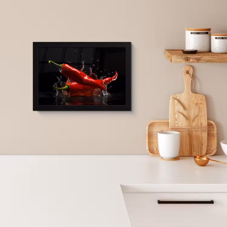 KitchenYeah - Cucina - Cornice per foto - Pepe - Rosso - Nero - Acqua - Vegetale — 2