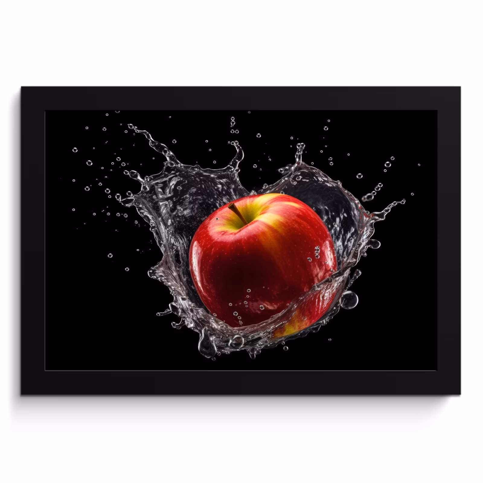 KitchenYeah - Cucina - Cornice per foto - Mela - Rosso - Acqua - Nero - Frutta — 1
