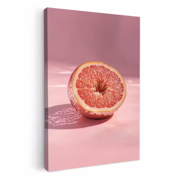 Dipinti su tela - Pompelmo - Rosa - Disco - Lucido — 1