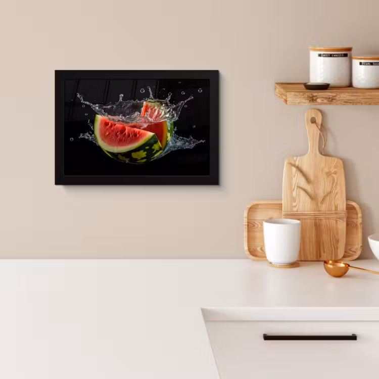 KitchenYeah - Cucina - Cornice per foto - Anguria - Nero - Acqua - Frutta - Melone — 2