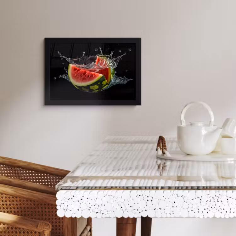 KitchenYeah - Cucina - Cornice per foto - Anguria - Nero - Acqua - Frutta - Melone — 3