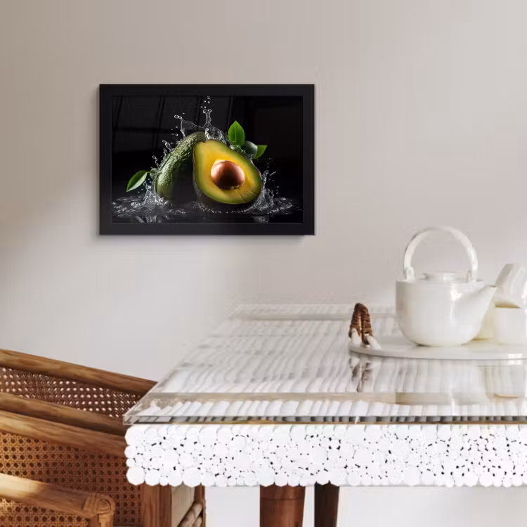 KitchenYeah - Cucina - Cornice per foto - Avocado - Verdura - Foglia - Acqua - Nero - Verde — 3
