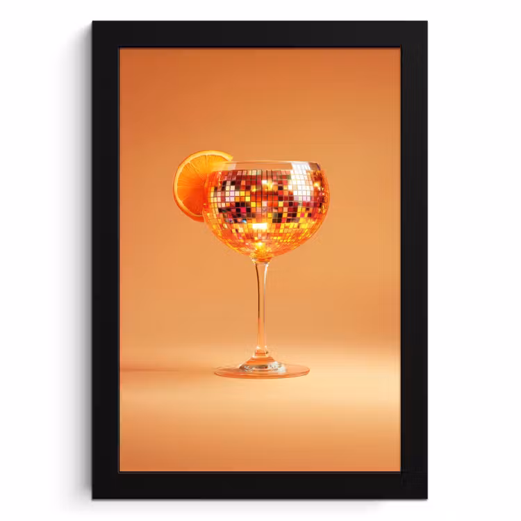 KitchenYeah - Cucina - Cornice per foto - Bevanda - Arancione - Glitter - Disco — 1