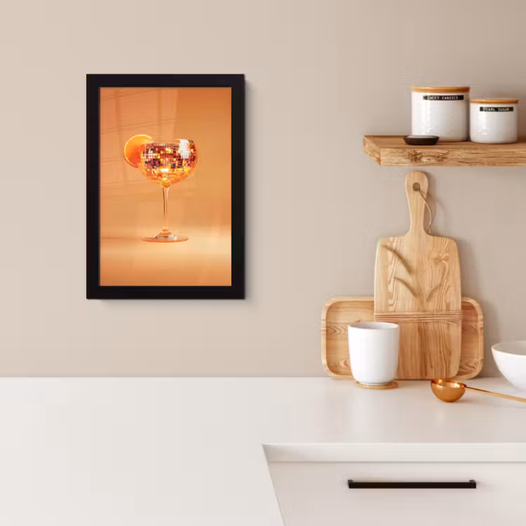 KitchenYeah - Cucina - Cornice per foto - Bevanda - Arancione - Glitter - Disco — 3