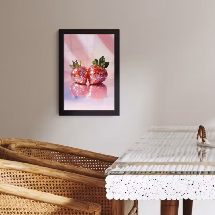 KitchenYeah - Cucina - Cornice per foto - Disco - Frutta - Glitter - Fragola — 4