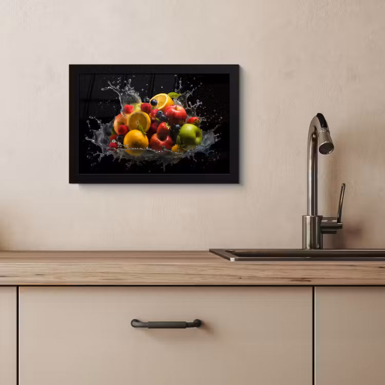 KitchenYeah - Cucina - Cornice per foto - Frutta - Mela - Arancia - Frutti rossi - Acqua — 2