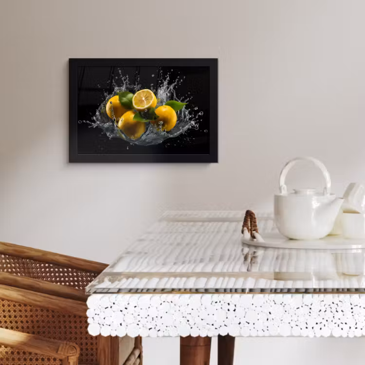 KitchenYeah - Cucina - Cornice per foto - Limone - Frutta - Giallo - Nero — 3