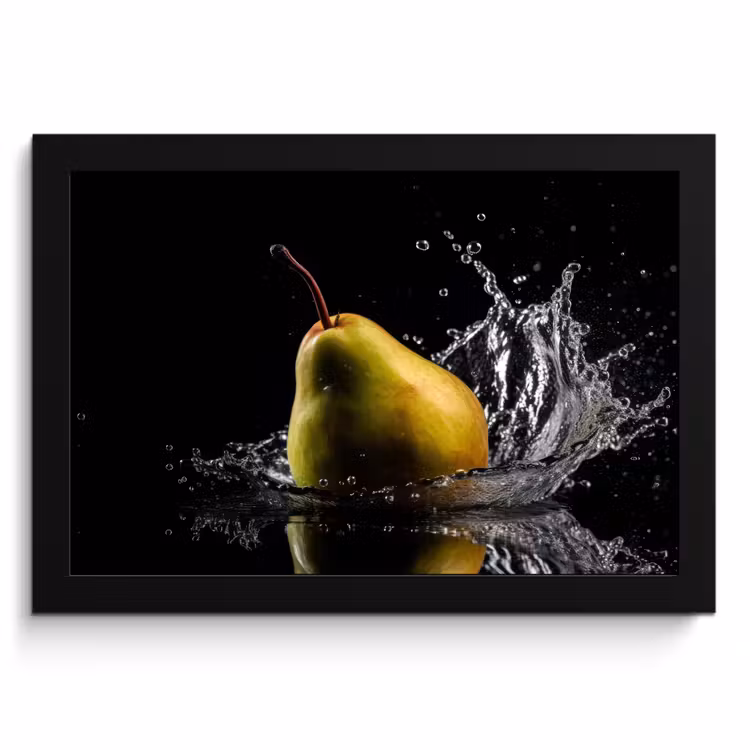KitchenYeah - Cucina - Cornice per foto - Pera - Frutta - Acqua - Nero — 1