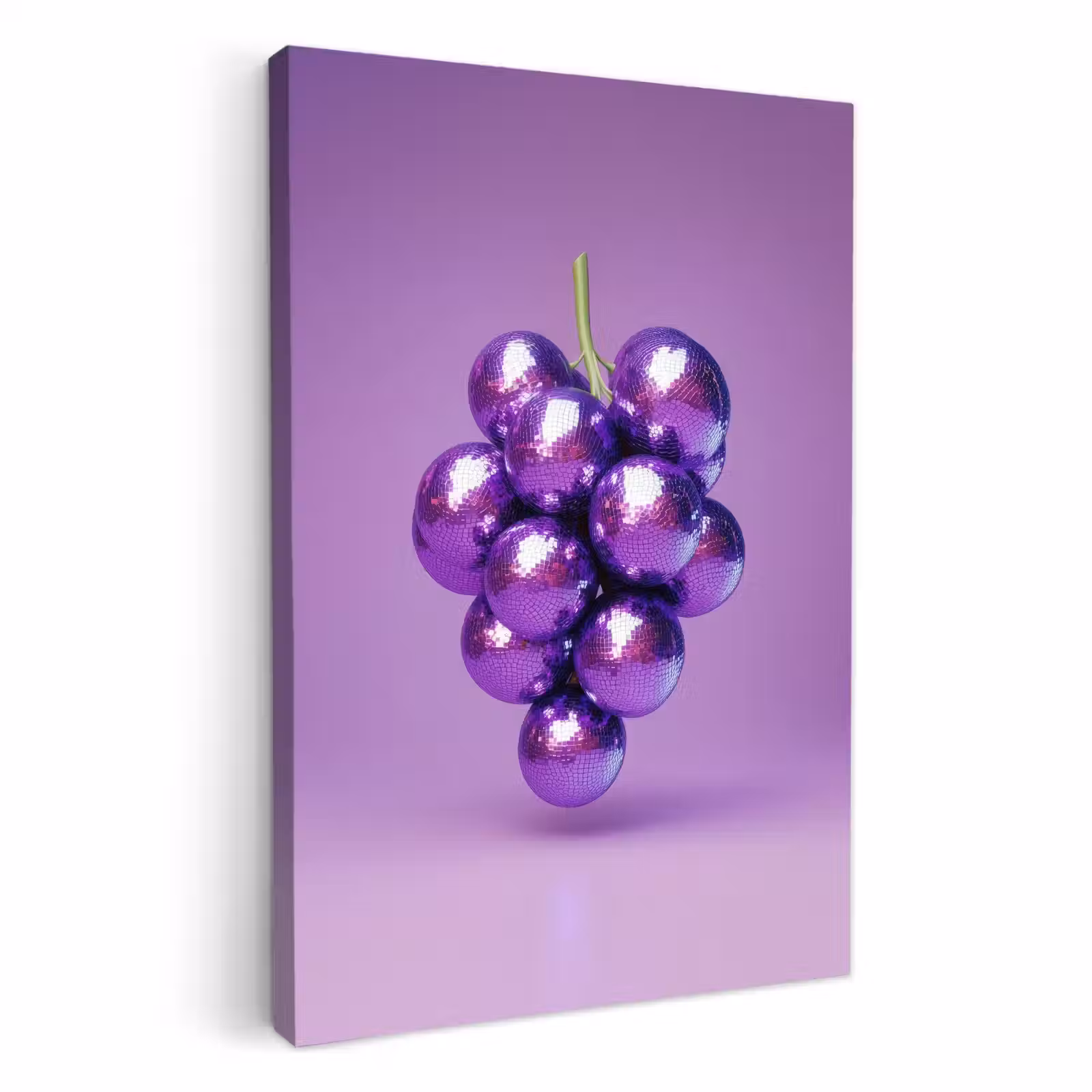 Dipinti su tela - Uva - Disco - Glitter - Viola — 1