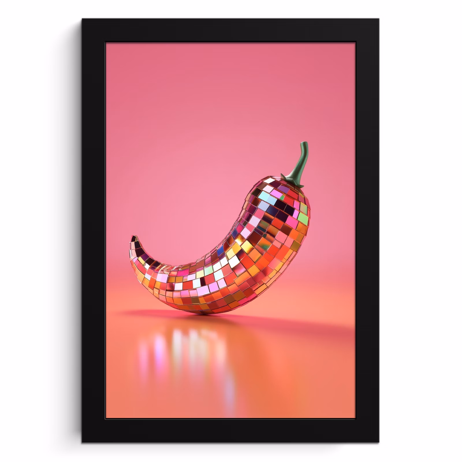 KitchenYeah - Cucina - Cornice per foto - Pepe - Disco - Rosso - Glitter — 1