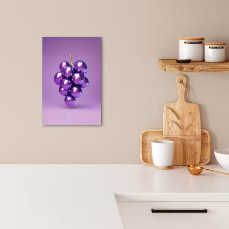Dipinti su tela - Uva - Disco - Glitter - Viola — 2