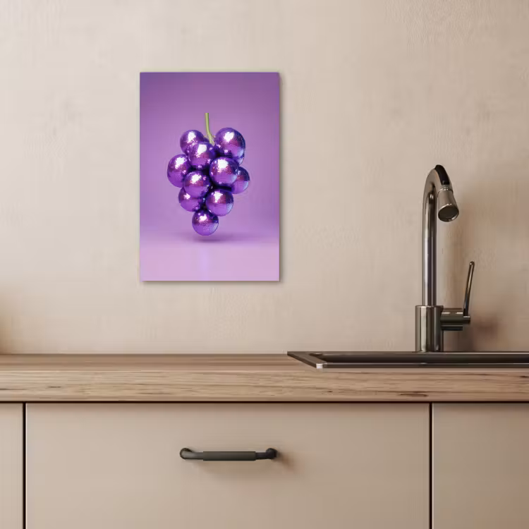 Dipinti su tela - Uva - Disco - Glitter - Viola — 3