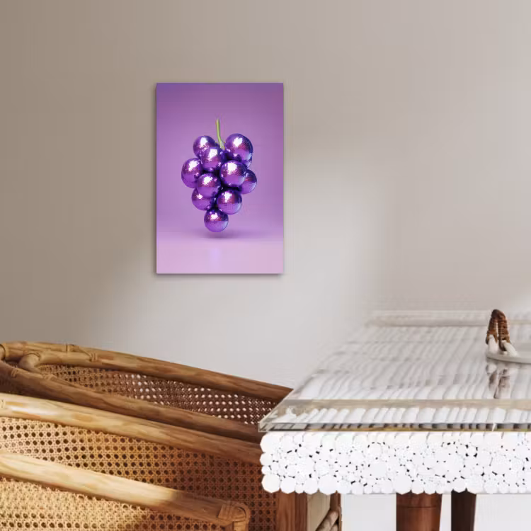 Dipinti su tela - Uva - Disco - Glitter - Viola — 4