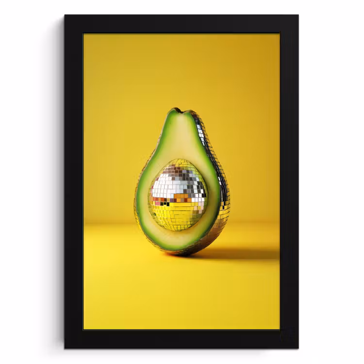 KitchenYeah - Cucina - Cornice per foto - Avocado - Discoball - Giallo - Brillantini — 1