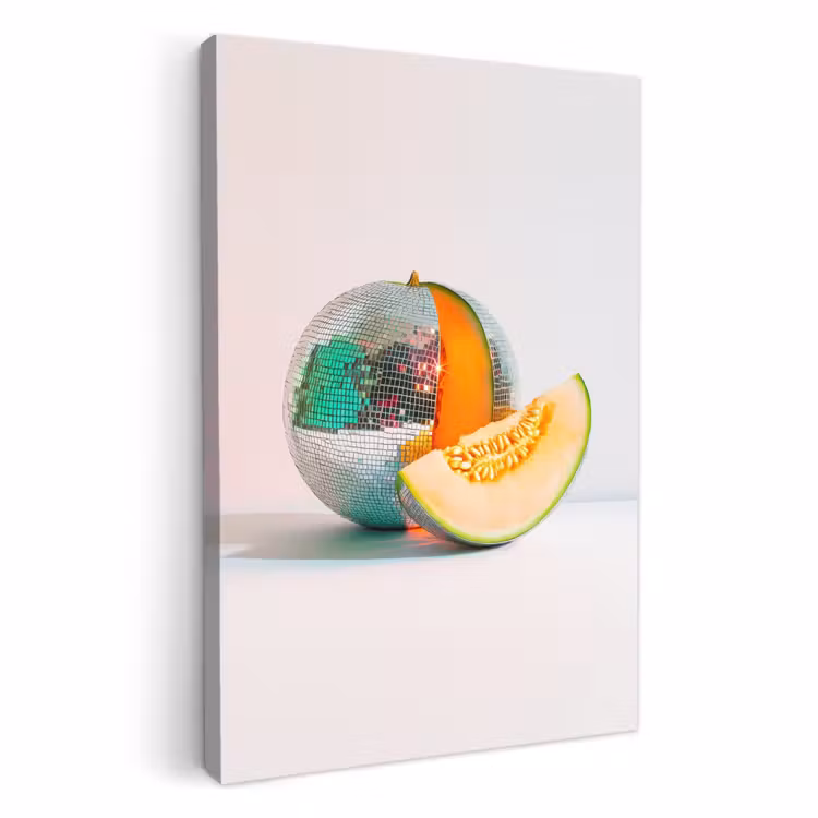 Dipinti su tela - Disco - Discoball - Melone - Pastello — 4