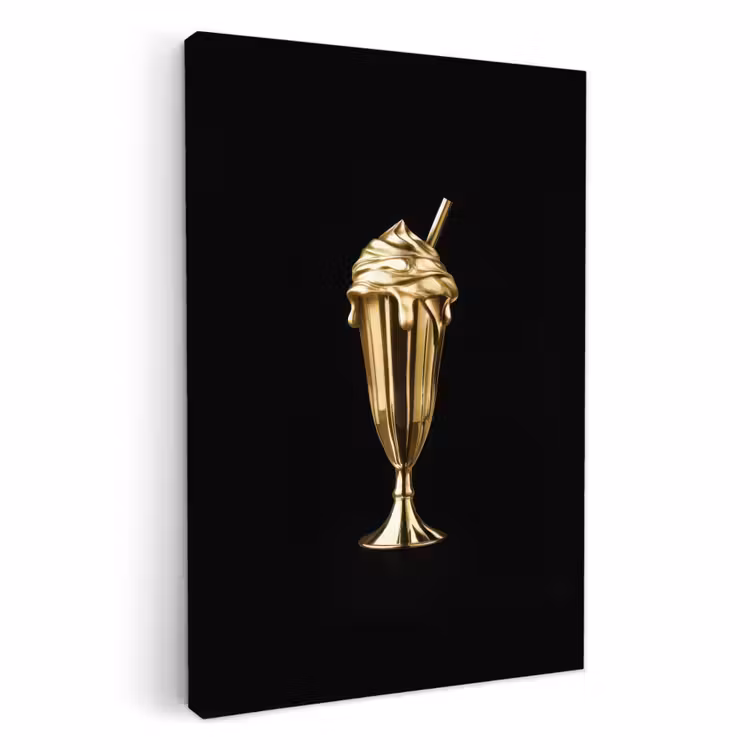 Dipinti su tela - Milkshake - Oro - Bere - Nero — 1