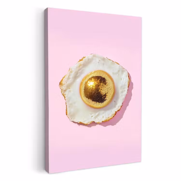 Dipinti su tela - Uovo - Discoteca - Colazione - Glitter — 1