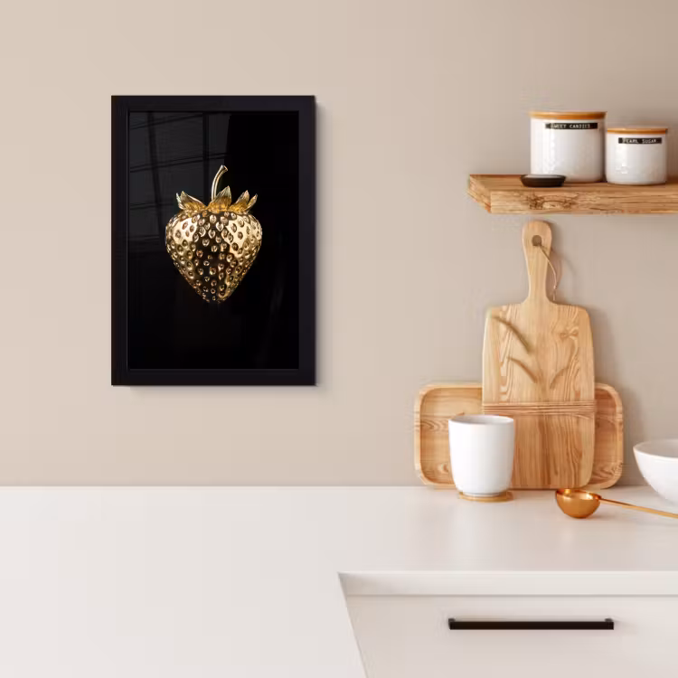 KitchenYeah - Cucina - Cornice per foto - Fragola - Oro - Nero - Cromo — 2
