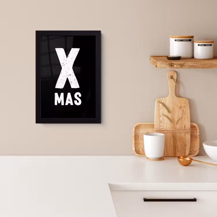 KitchenYeah - Cucina - Cornice per foto - Natale - Natale - Nero - Vintage - Citazioni — 2