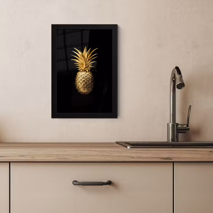 KitchenYeah - Cucina - Cornice per foto - Ananas - Nero - Oro - Lusso — 4