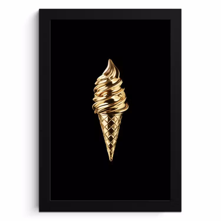 KitchenYeah - Cucina - Cornice per foto - Gelato - Oro - Nero - Cibo — 1