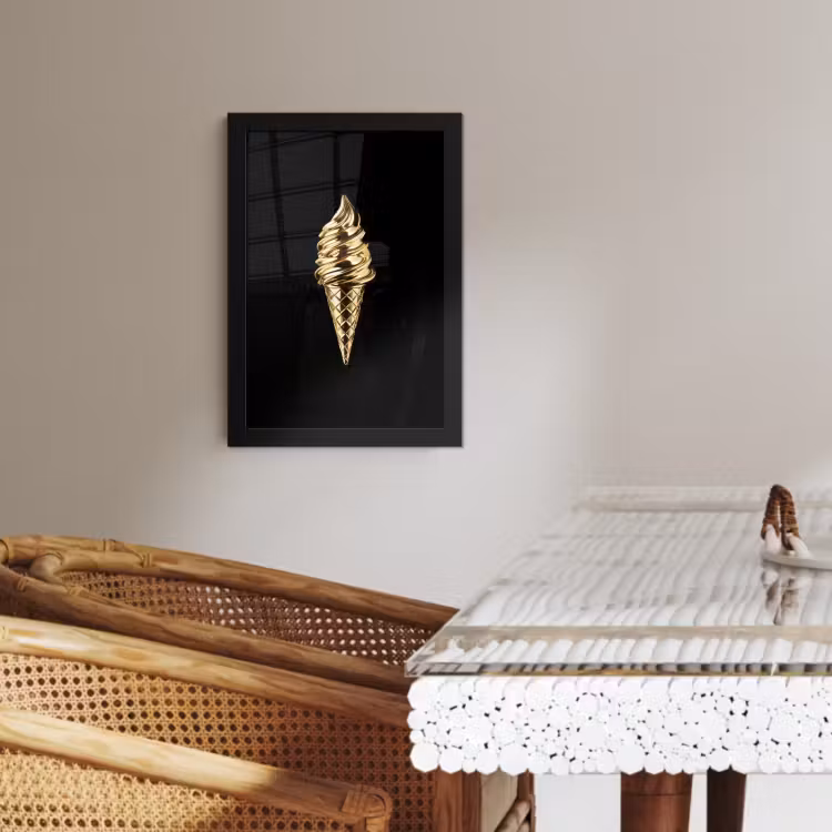 KitchenYeah - Cucina - Cornice per foto - Gelato - Oro - Nero - Cibo — 2