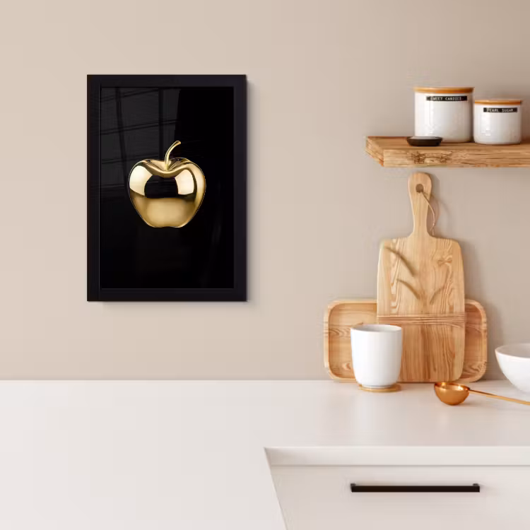 KitchenYeah - Cucina - Cornice per foto - Mela - Oro - Cromo - Nero — 2