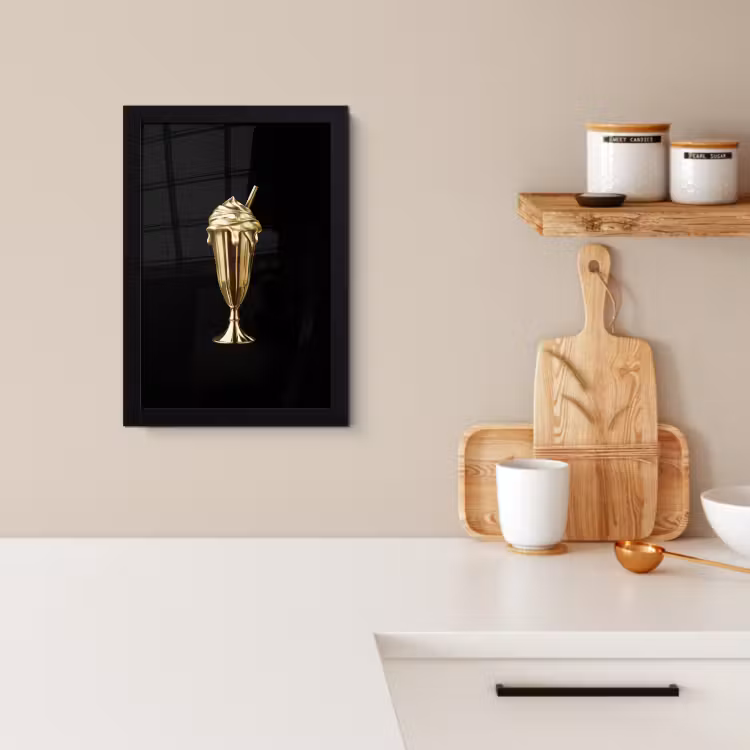 KitchenYeah - Cucina - Cornice per foto - Milkshake - Oro - Bere - Nero — 3