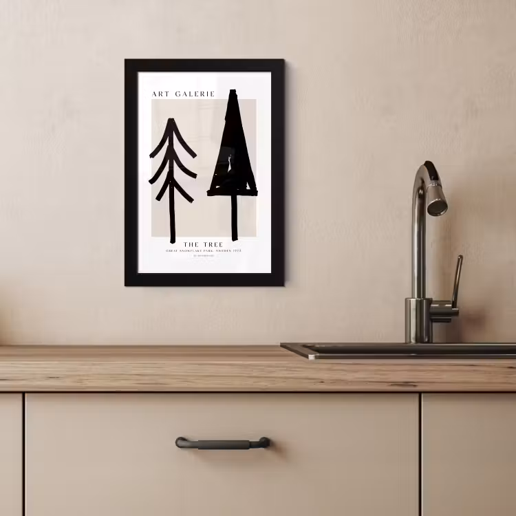 KitchenYeah - Cucina - Cornice per foto - Alberi - Natale - Nero - Festa — 3