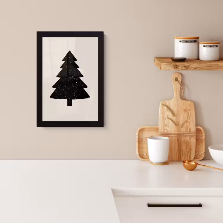 KitchenYeah - Cucina - Cornice per foto - Albero di Natale - Nero - Vacanze - Beige — 2