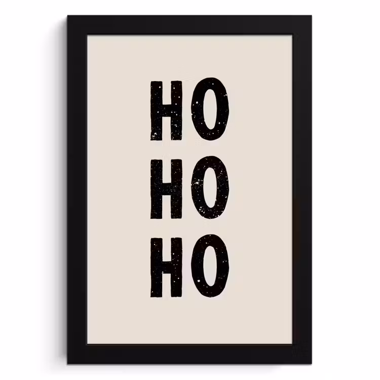KitchenYeah - Cucina - Cornice per foto - Natale - Ho ho ho - Proverbi - Beige - Babbo Natale — 1